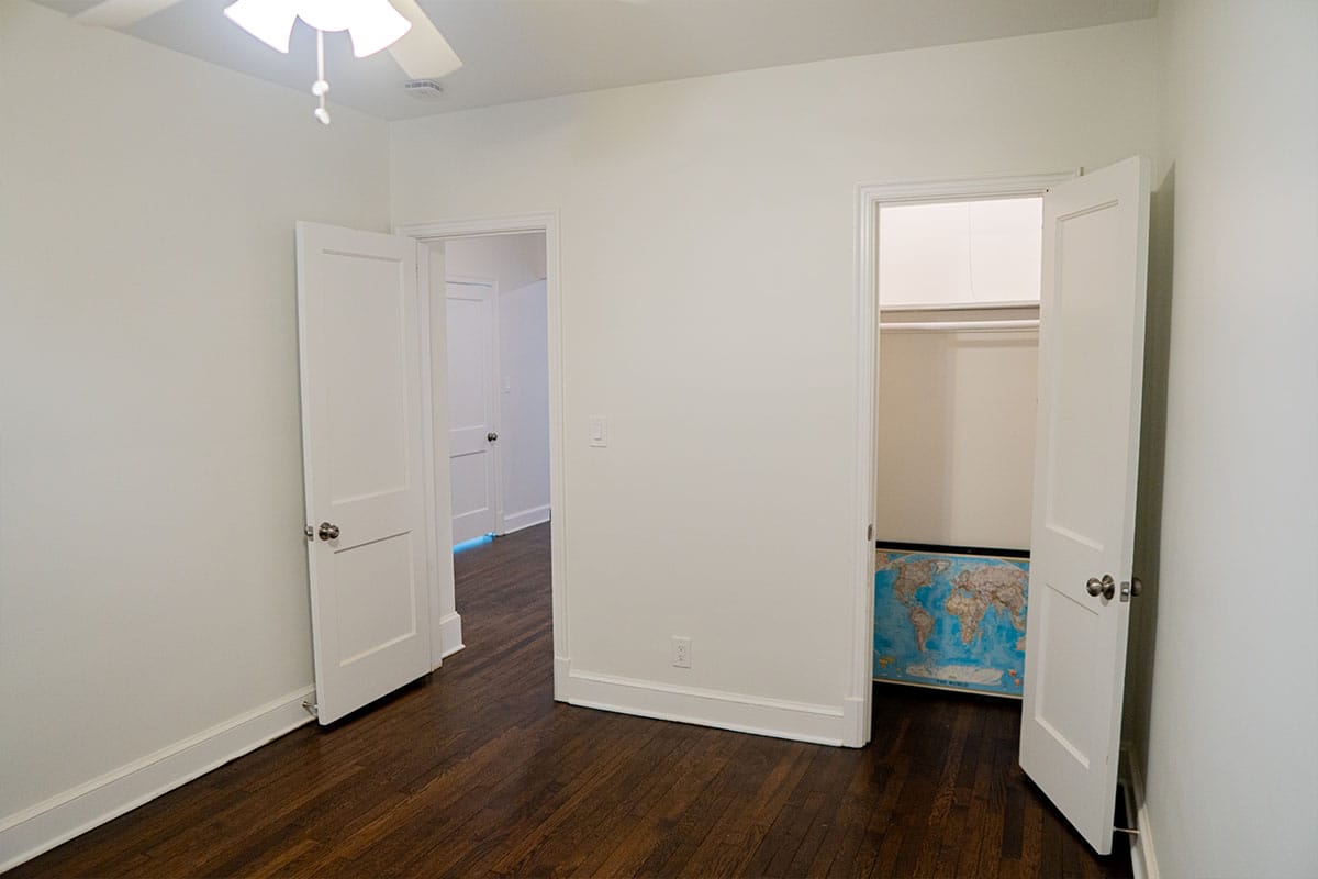 Painting completed by JVV Remodeling inside an apartment bedroom