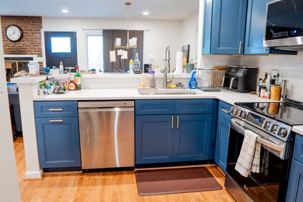 Countertop, sink and cabinets inside a Virginia kitchen