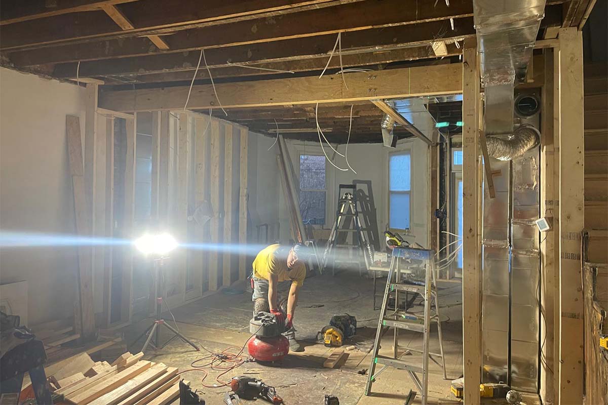 DC rowhouse fully gutted down