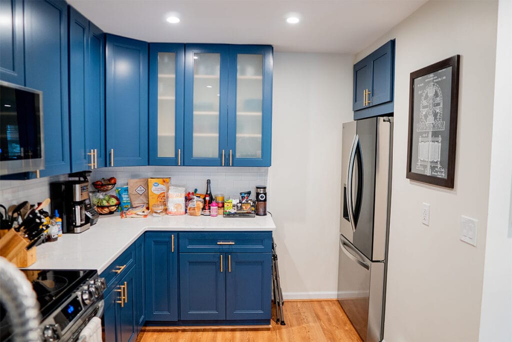 Full view of a kitchen remodel in Virginia